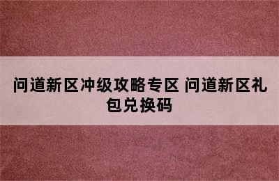 问道新区冲级攻略专区 问道新区礼包兑换码